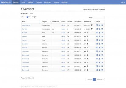 Admin Console Web Galerij Admin Console