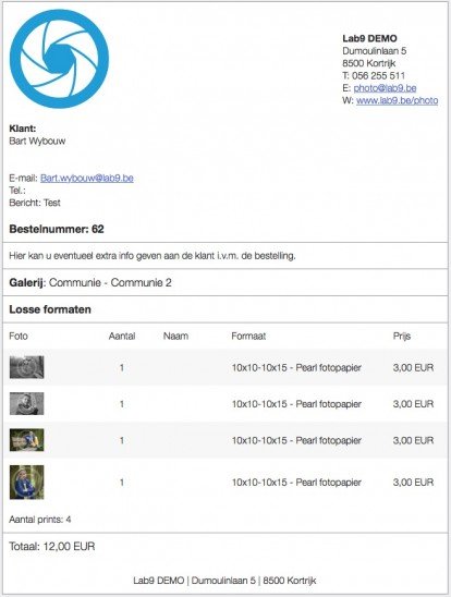 Bestel Mail Web Galerij Bestel Mail